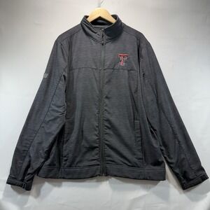 Texas Tech Red Raiders Track Jacket Men's L Gray Full Zip